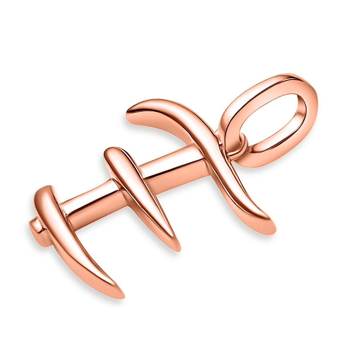 RACHEL GALLEY 18K Vermeil Rose Gold Overlay Sterling Silver Initial E Pendant 8726052 1