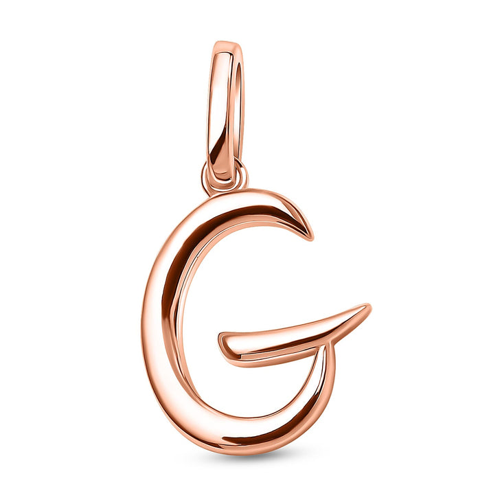 RACHEL GALLEY 18K Vermeil Rose Gold Overlay Sterling Silver Initial G Pendant 8726068 1