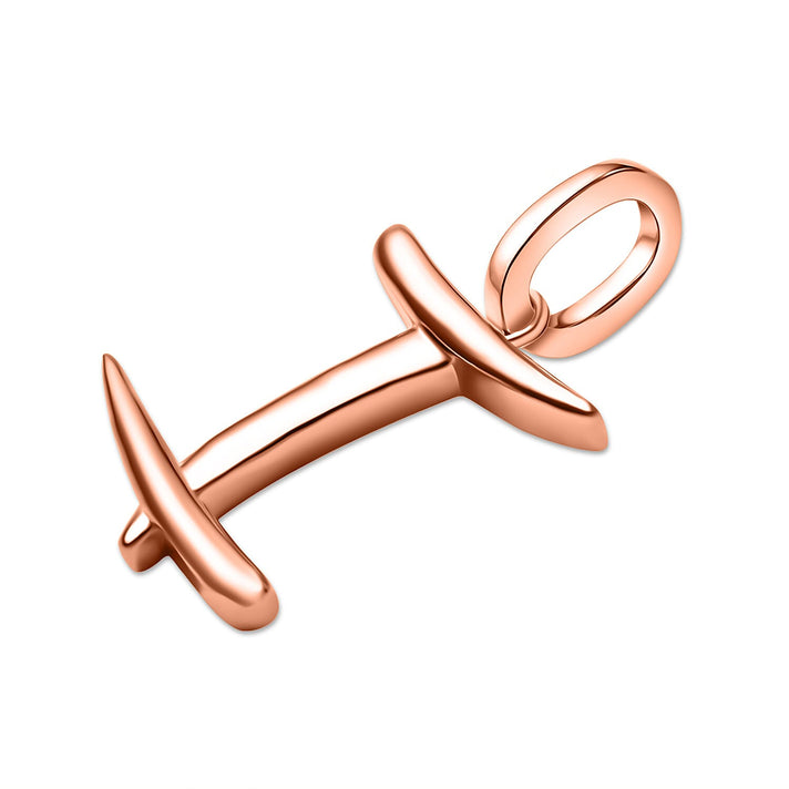 RACHEL GALLEY 18K Vermeil Rose Gold Overlay Sterling Silver Initial I Pendant 8726074 2