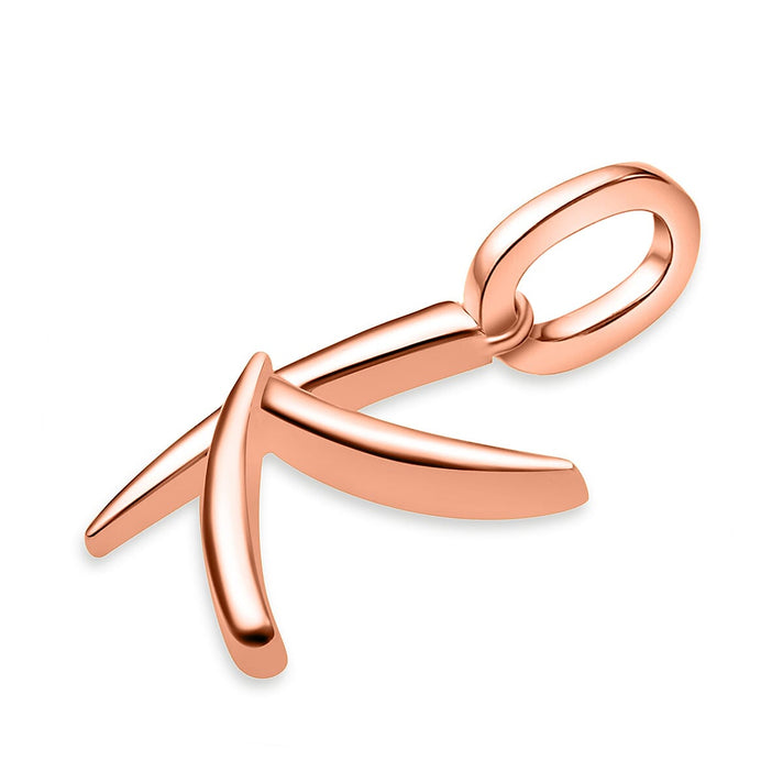 RACHEL GALLEY 18K Vermeil Rose Gold Overlay Sterling Silver Initial K Pendant 8726094 2