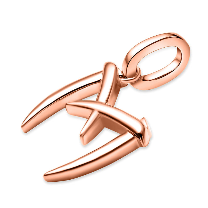 RACHEL GALLEY 18K Vermeil Rose Gold Overlay Sterling Silver Initial M Pendant 8726106 2