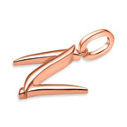 RACHEL GALLEY 18K Vermeil Rose Gold Overlay Sterling Silver Initial N Pendant