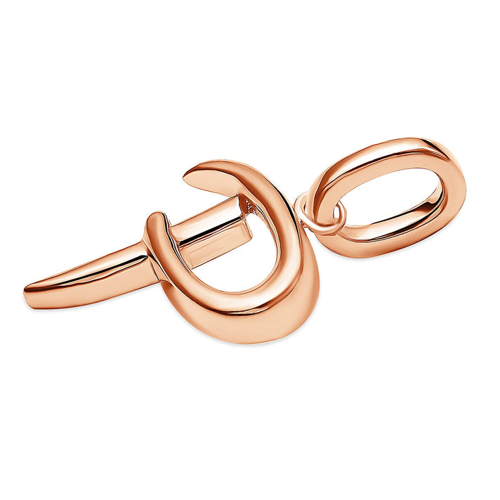 RACHEL GALLEY 18K Vermeil Rose Gold Overlay Sterling Silver Initial P Pendant 8726128 2