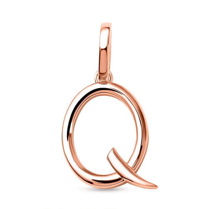 RACHEL GALLEY 18K Vermeil Rose Gold Overlay Sterling Silver Initial Q Pendant 8726133 1