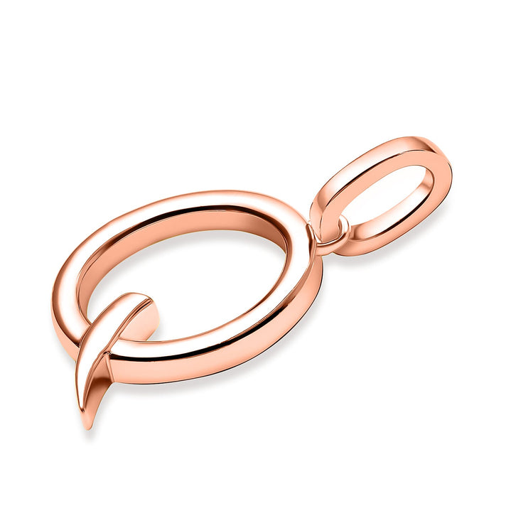 RACHEL GALLEY 18K Vermeil Rose Gold Overlay Sterling Silver Initial Q Pendant 8726133 2