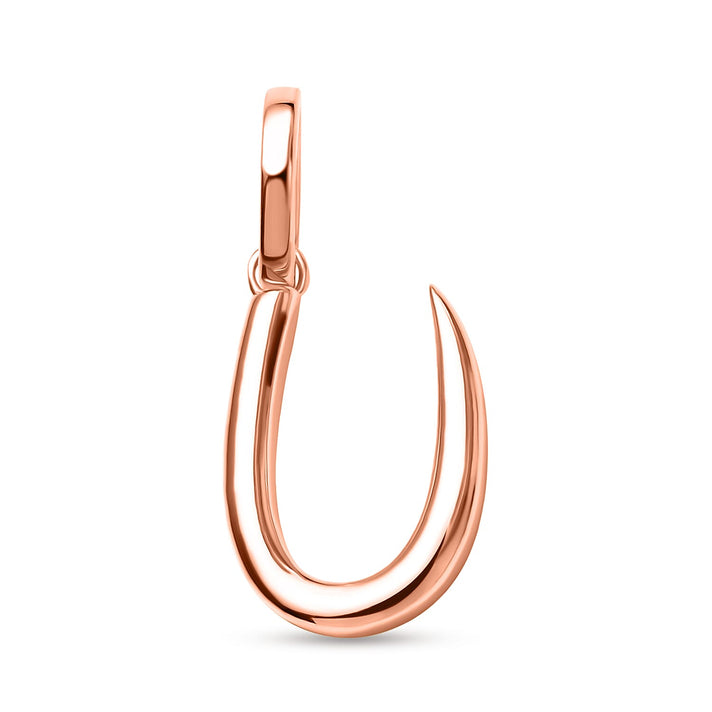 RACHEL GALLEY 18K Vermeil Rose Gold Overlay Sterling Silver Initial U Pendant 8726157 1