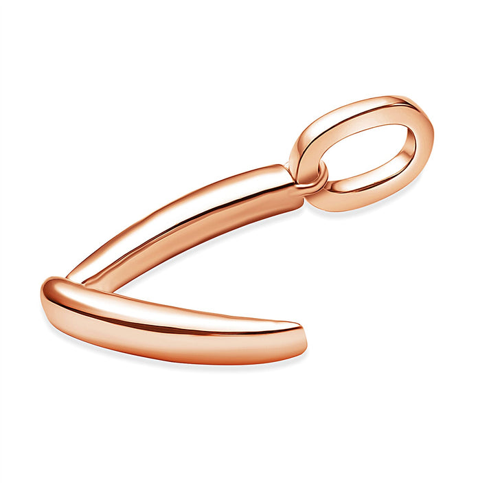 RACHEL GALLEY 18K Vermeil Rose Gold Overlay Sterling Silver Initial V Pendant 8726161 2