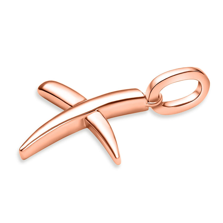 RACHEL GALLEY 18K Vermeil Rose Gold Overlay Sterling Silver Initial X Pendant 8726184 2