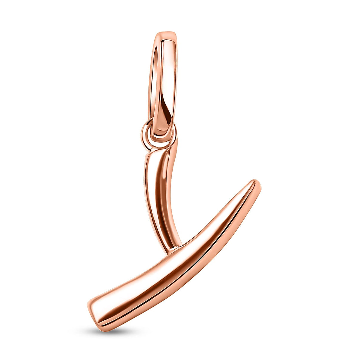 RACHEL GALLEY 18K Vermeil Rose Gold Overlay Sterling Silver Initial Y Pendant 8726185 0