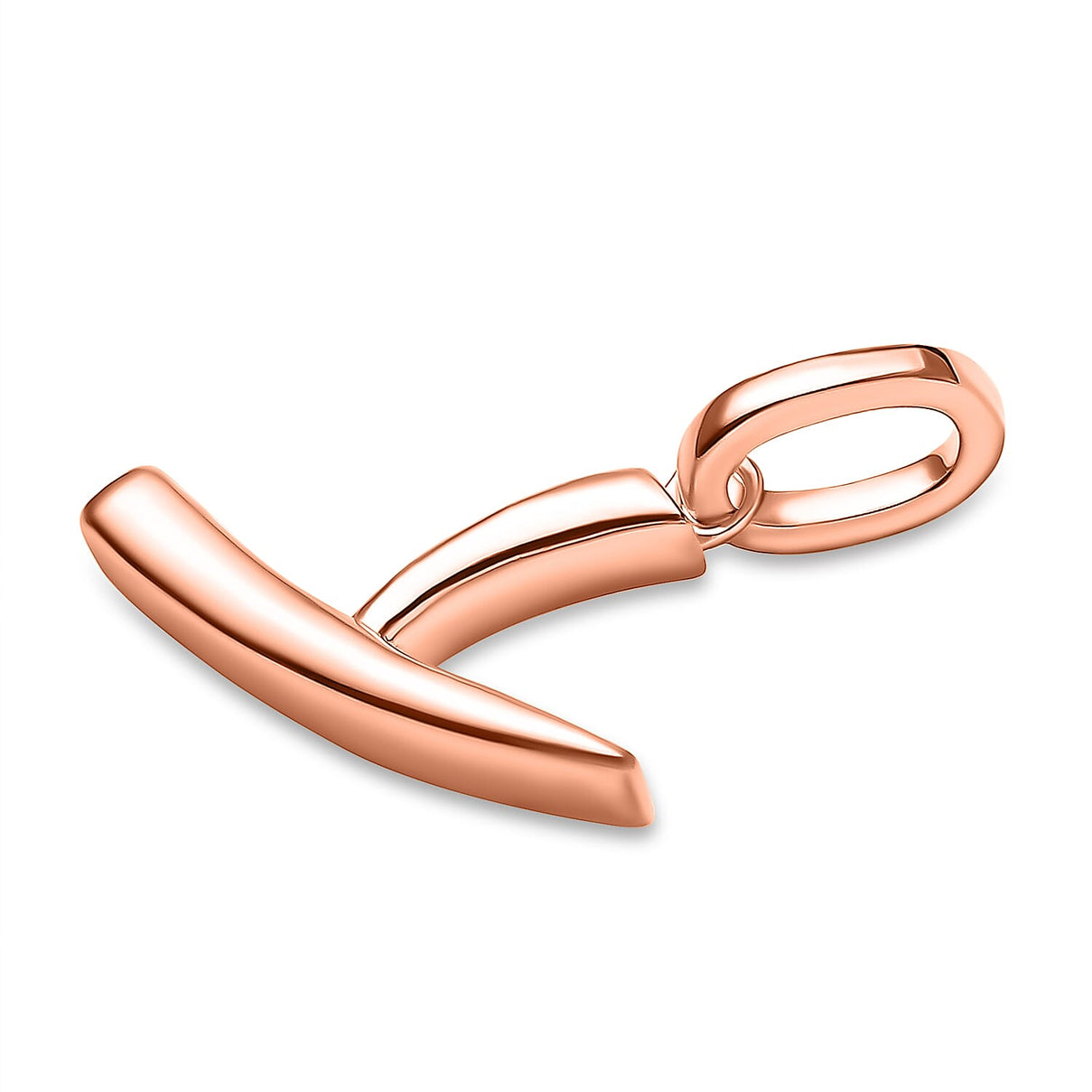 RACHEL GALLEY 18K Vermeil Rose Gold Overlay Sterling Silver Initial Y Pendant 8726185 1