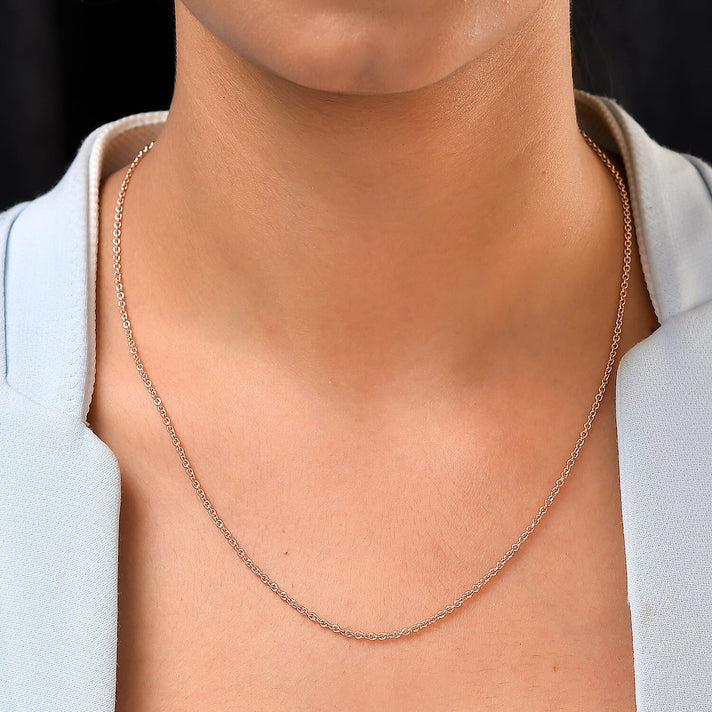 RACHEL GALLEY 18K Vermeil Rose Gold Overlay Sterling Silver Necklace (Size - 18/24/30), Silver Wt. 6.68 Gms 3888902 2