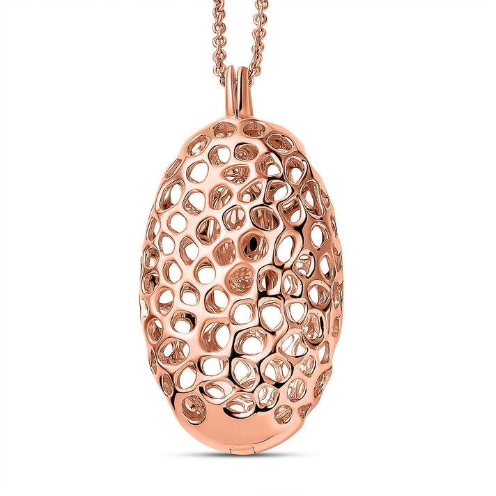 RACHEL GALLEY 18K Vermeil Rose Gold Overlay Sterling Silver Pendant with Chain (Size - 18/24/30), Silver Wt. 22.10 Gms 3888565 1