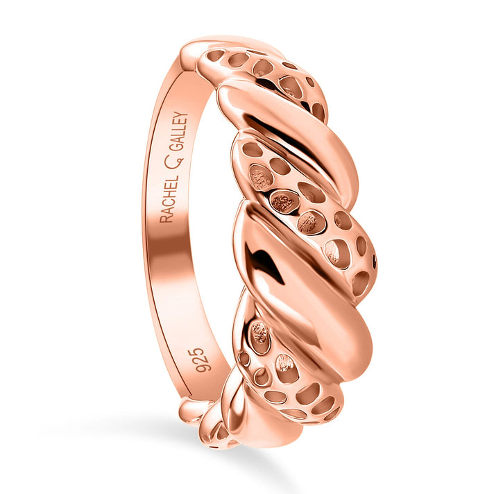 RACHEL GALLEY 18K Vermeil Rose Gold Overlay Sterling Silver Ring, Silver Wt. 6.39 Gms 8727307 2