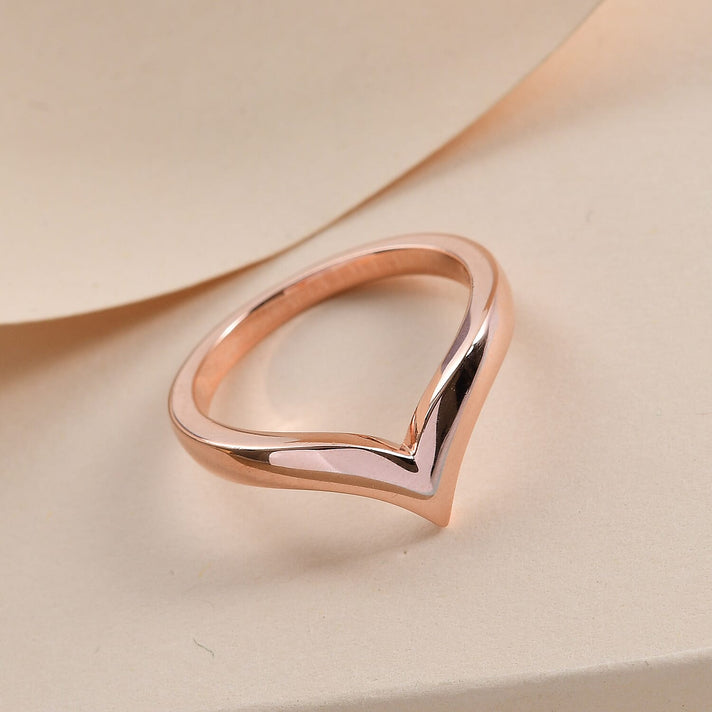 RACHEL GALLEY 18K Vermeil Rose Gold Overlay Sterling Silver Wishbone Ring 3890083 2