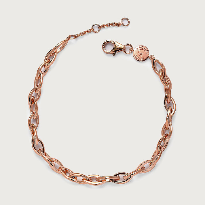 RACHEL GALLEY 18K Vermeil Rose Gold Plated Sterling Silver Bracelet (Size - 7/7.5/8),  Silver Wt. 7.96 Gms 3890690 1