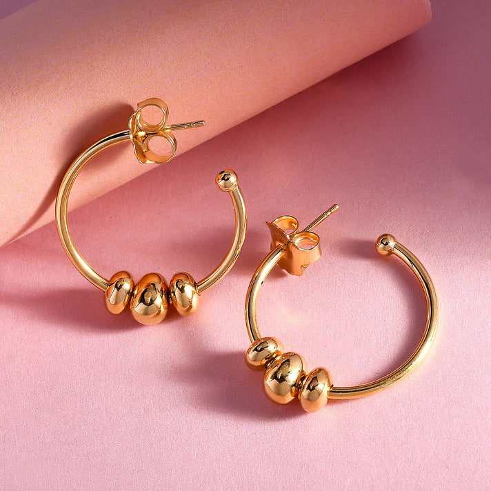 RACHEL GALLEY 18K Vermeil Yellow Gold Overlay Sterling Silver Hoop Earrings (with Push Back) 3888528 1