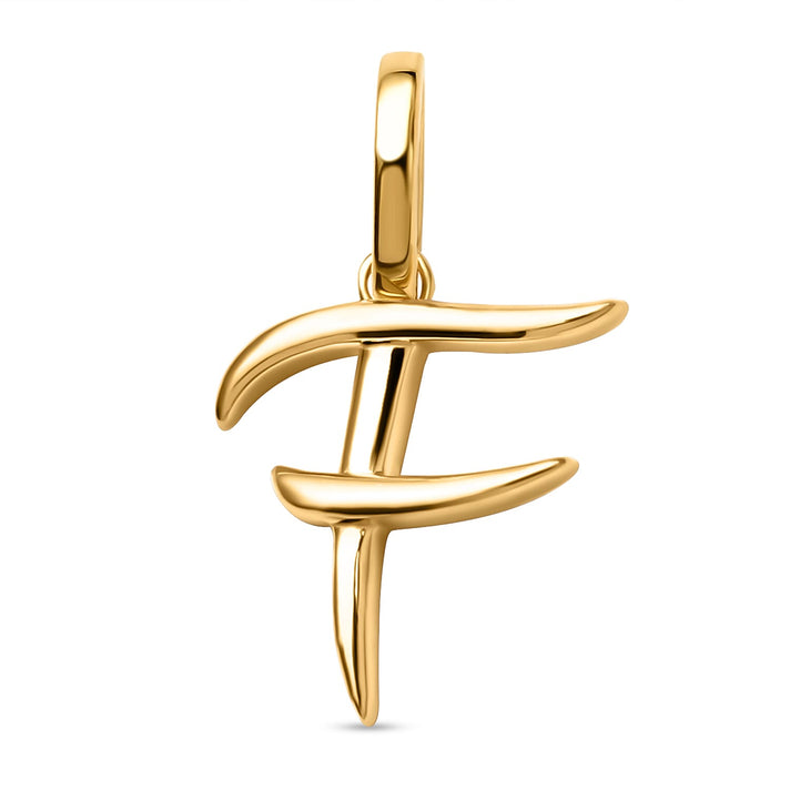 RACHEL GALLEY 18K Vermeil Yellow Gold Overlay Sterling Silver Initial F Pendant 8726055 1