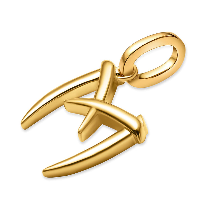 RACHEL GALLEY 18K Vermeil Yellow Gold Overlay Sterling Silver Initial M Pendant 8726113 2