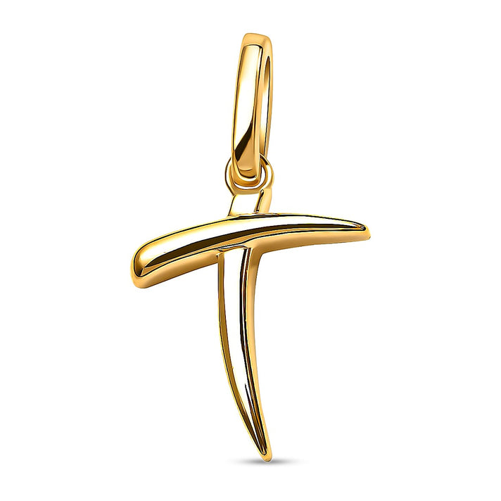 RACHEL GALLEY 18K Vermeil Yellow Gold Overlay Sterling Silver Initial T Pendant 8726146 1