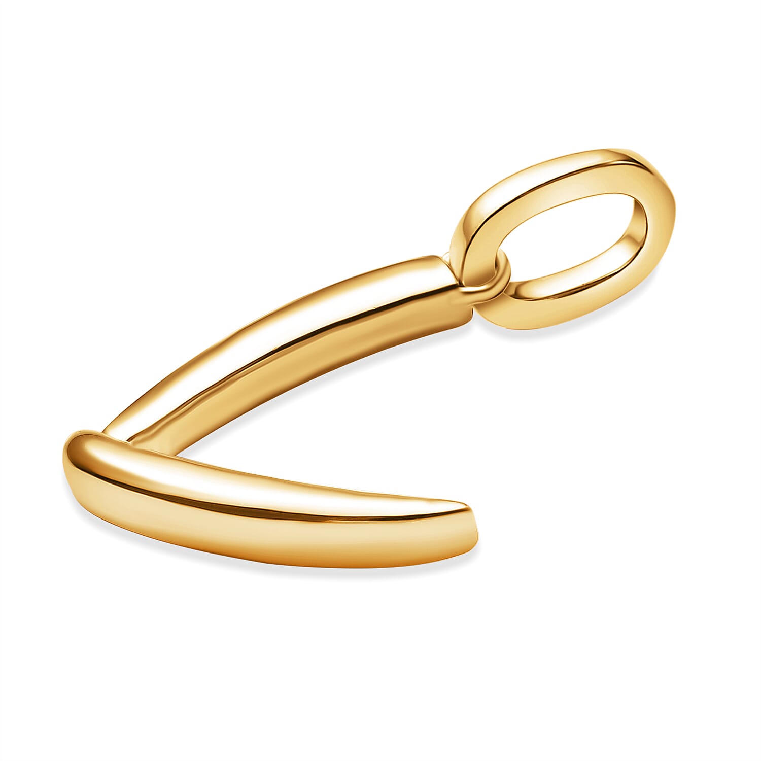 RACHEL GALLEY 18K Vermeil Yellow Gold Overlay Sterling Silver Initial V Pendant 8726162 1