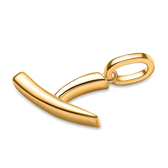 RACHEL GALLEY 18K Vermeil Yellow Gold Overlay Sterling Silver Initial Y Pendant 8726186 2
