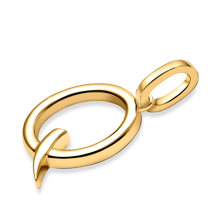 RACHEL GALLEY 18K Vermeil Yellow Gold Overlay Sterling Silver Initial Q Pendant 8726194 2