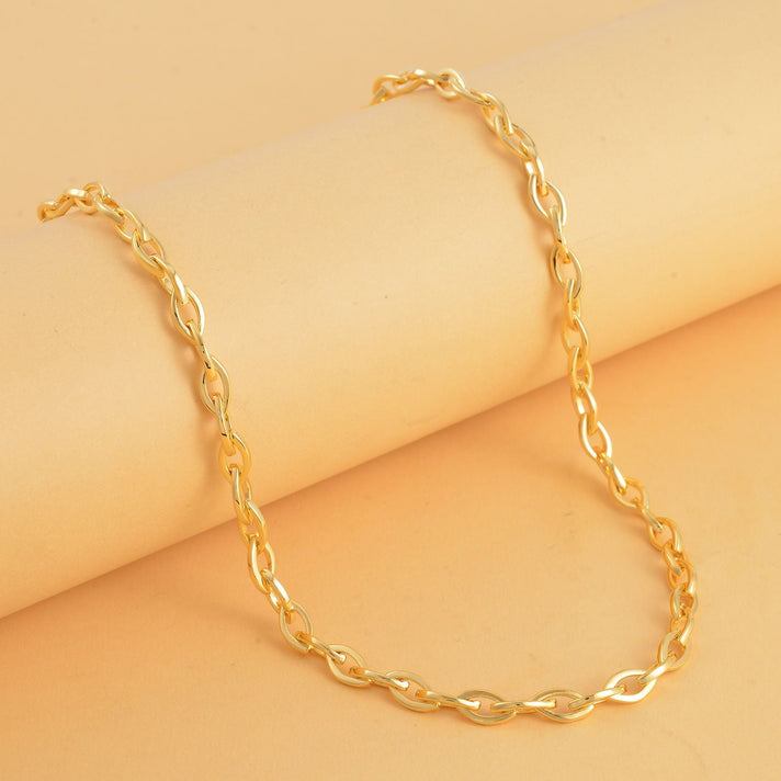RACHEL GALLEY 18k Vermeil Yellow Gold Sterling Silver Molto Link Necklace (Size - 16/18/20),  Silver Wt. 18.37 Gms 3890687 2