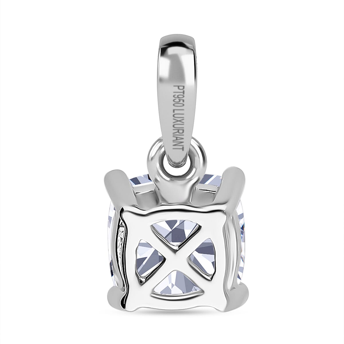 RACHEL GALLEY 950 Platinum VS-EF Lab Grown Diamond Cushion Cut Solitaire Pendant 1.02 Ct. 8084056 12