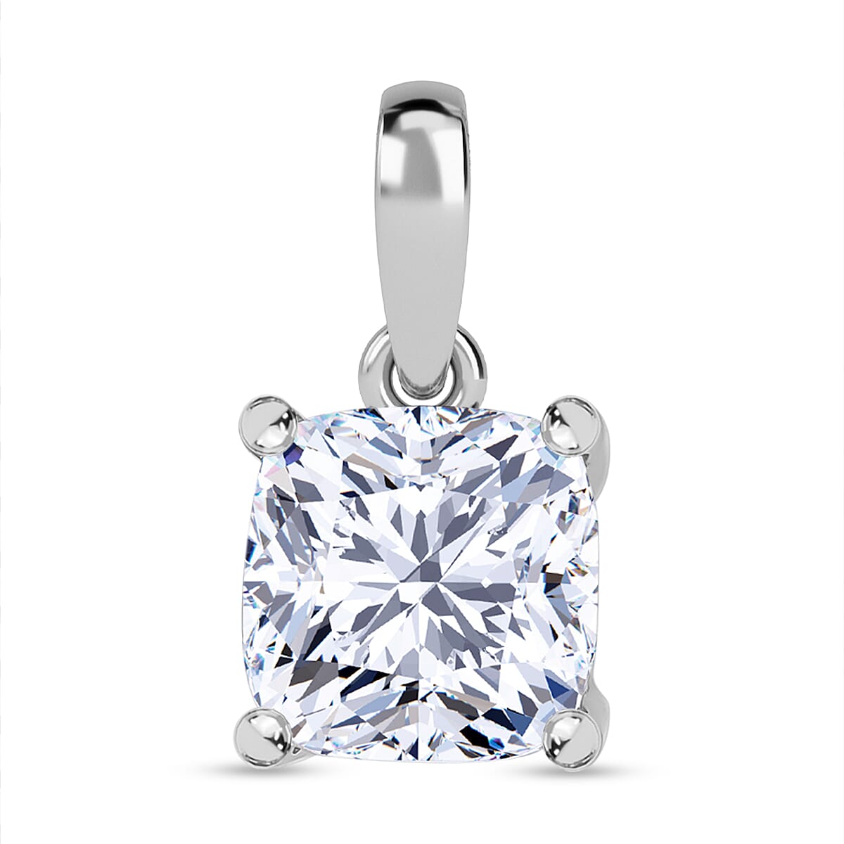 RACHEL GALLEY 950 Platinum VS-EF Lab Grown Diamond Cushion Cut Solitaire Pendant 1.02 Ct. 8084056 17