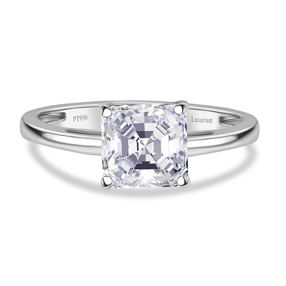 LUXURIANT 2 Ct. Lab Grown Diamond Solitaire Ring in 950 Platinum, SGL Certified 8034462 0