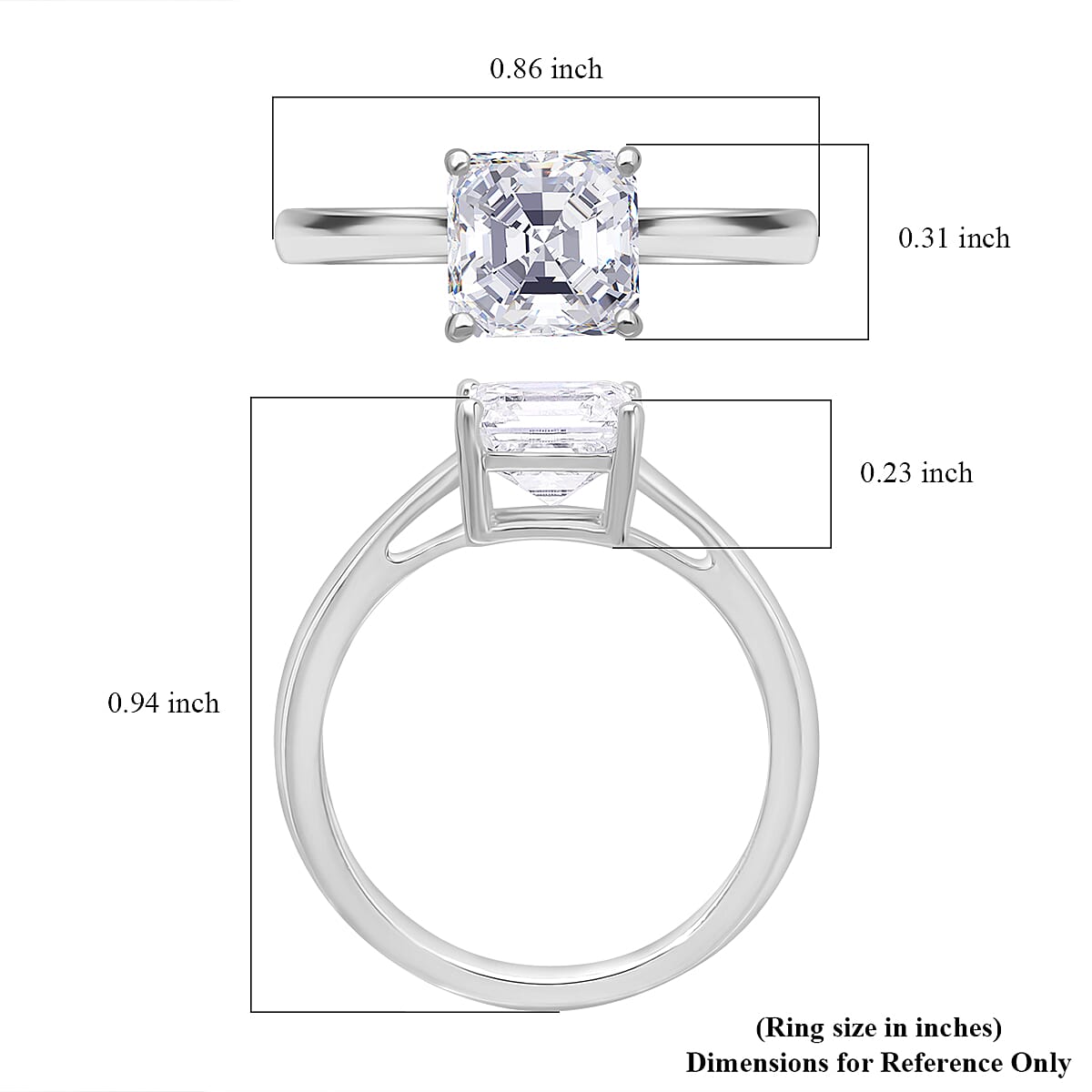 LUXURIANT 2 Ct. Lab Grown Diamond Solitaire Ring in 950 Platinum, SGL Certified 8034462 2