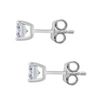 RACHEL GALLEY - 9K White Gold SGL Certified (VS-E-F) Lab Grown Diamond Earring With Push Back 1.00 Ct.