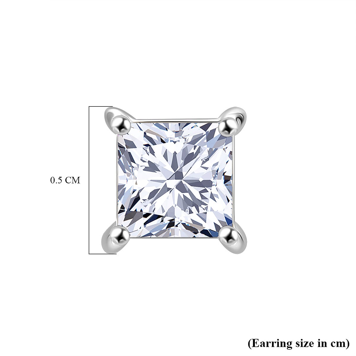 RACHEL GALLEY - 9K White Gold SGL Certified (VS/E-F) Lab Grown Diamond Earring With Push Back 1.00 Ct. V32754128 3