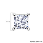 RACHEL GALLEY - 9K White Gold SGL Certified (VS-E-F) Lab Grown Diamond Earring With Push Back 1.00 Ct.