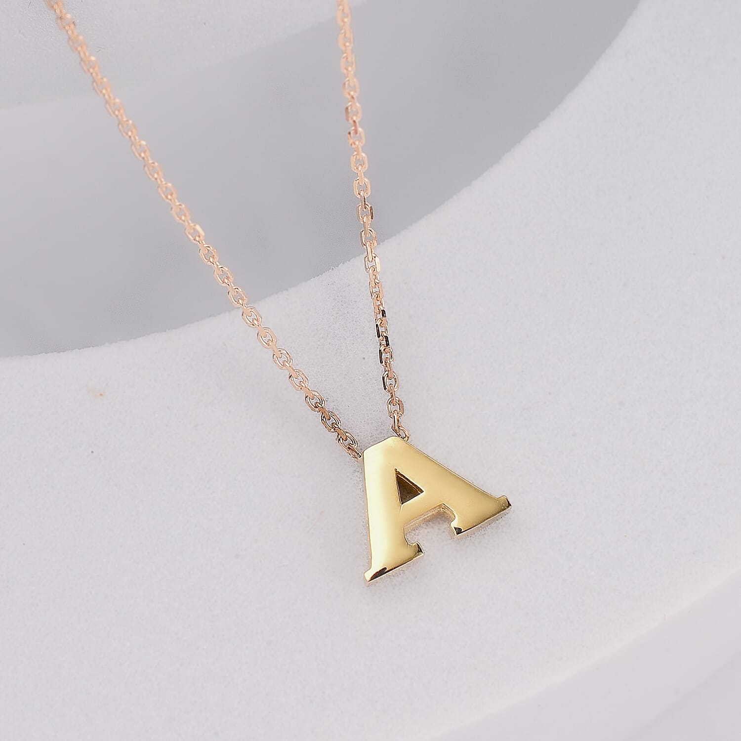 RACHEL GALLEY 9K Yellow Gold A Initial Necklace (Size - 17) 7539495 1