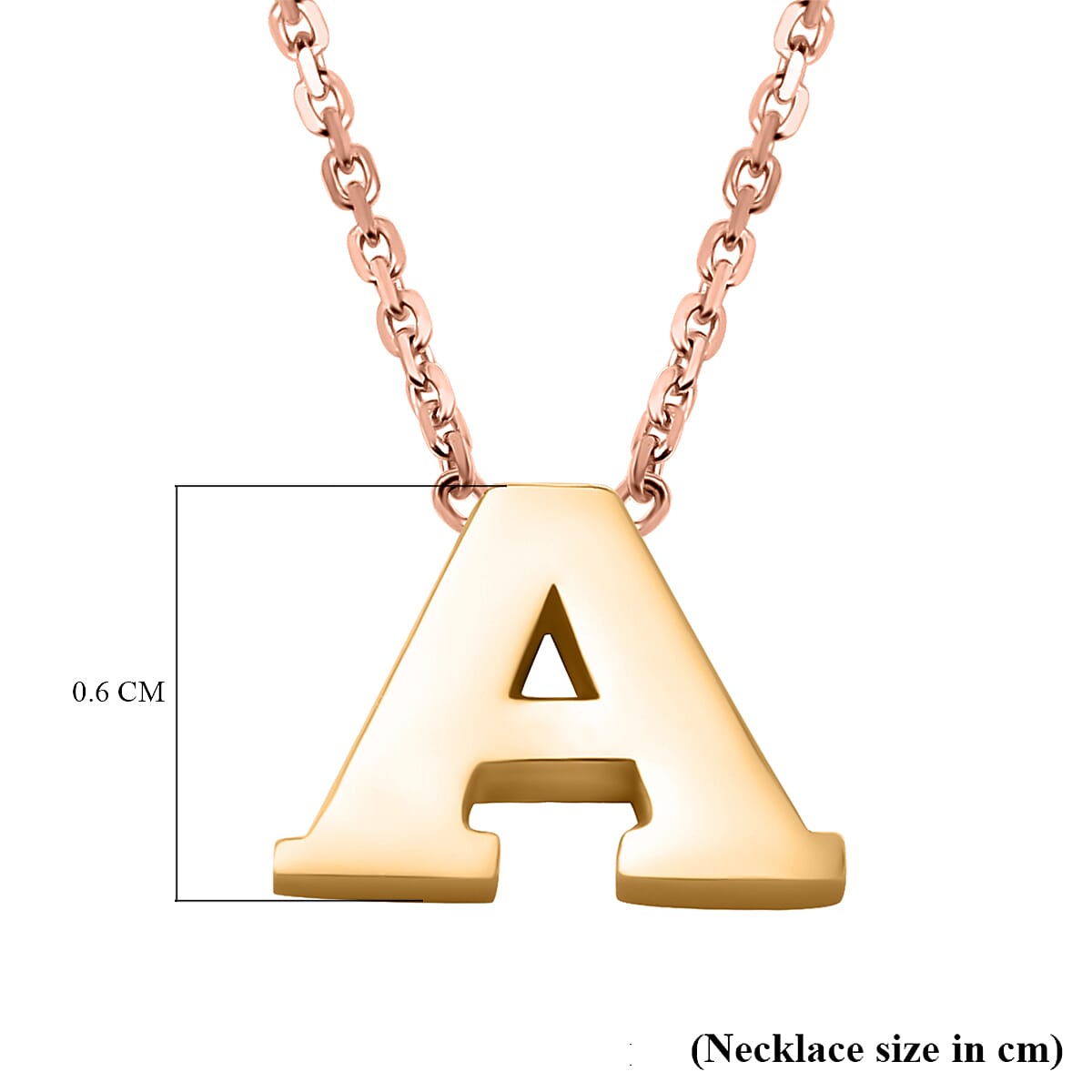 RACHEL GALLEY 9K Yellow Gold A Initial Necklace (Size - 17) 7539495 5