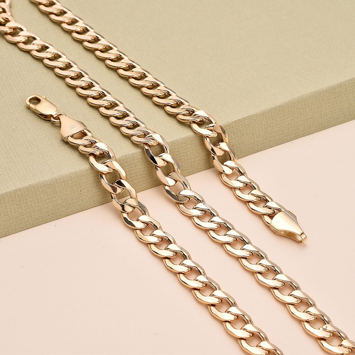 9K Yellow Gold Flat Curb Necklace (Size - 22) with Lobster Clasp, Gold Wt. 20.32 Gms 8943996 1