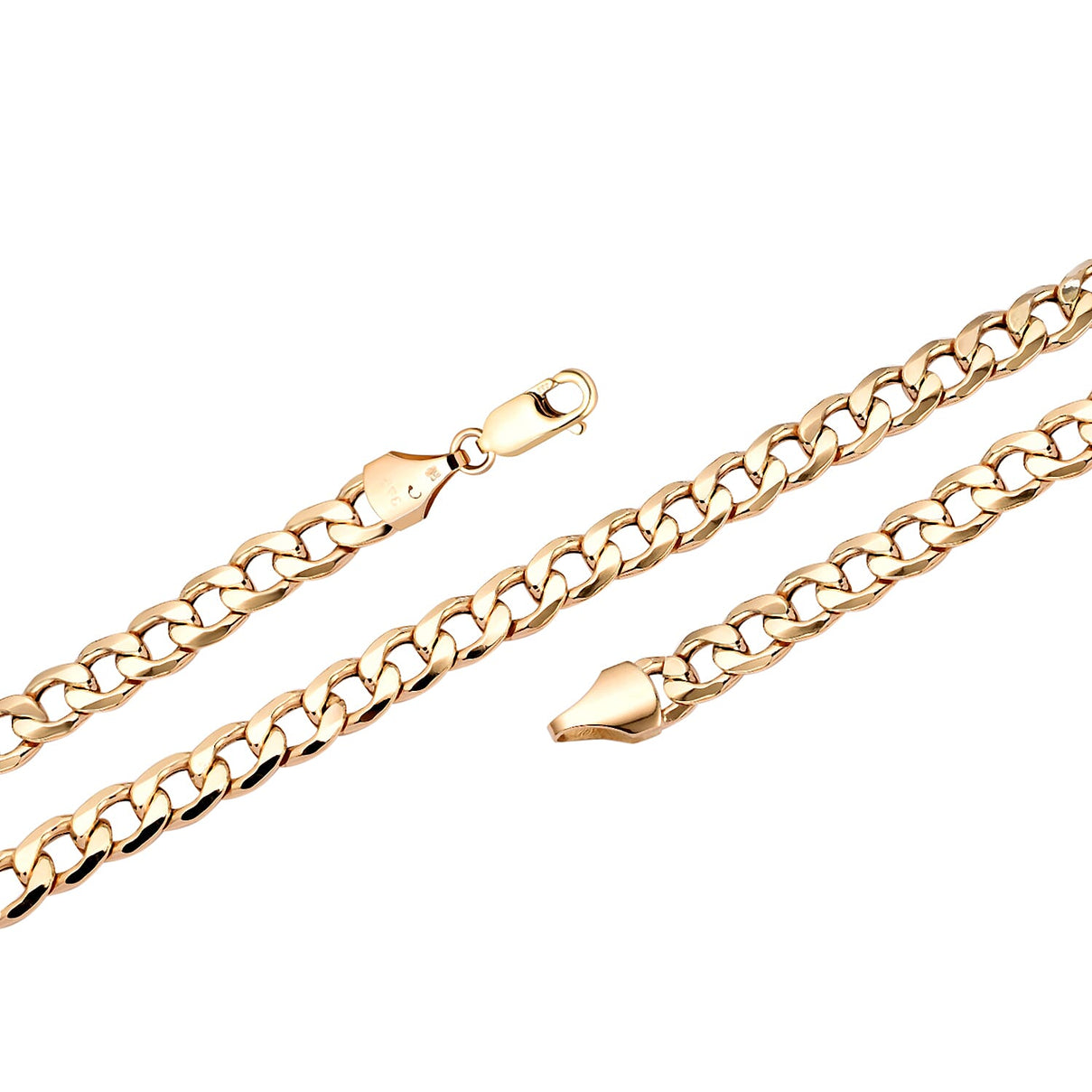 9K Yellow Gold Flat Curb Necklace (Size - 22) with Lobster Clasp, Gold Wt. 20.32 Gms 8943996 2