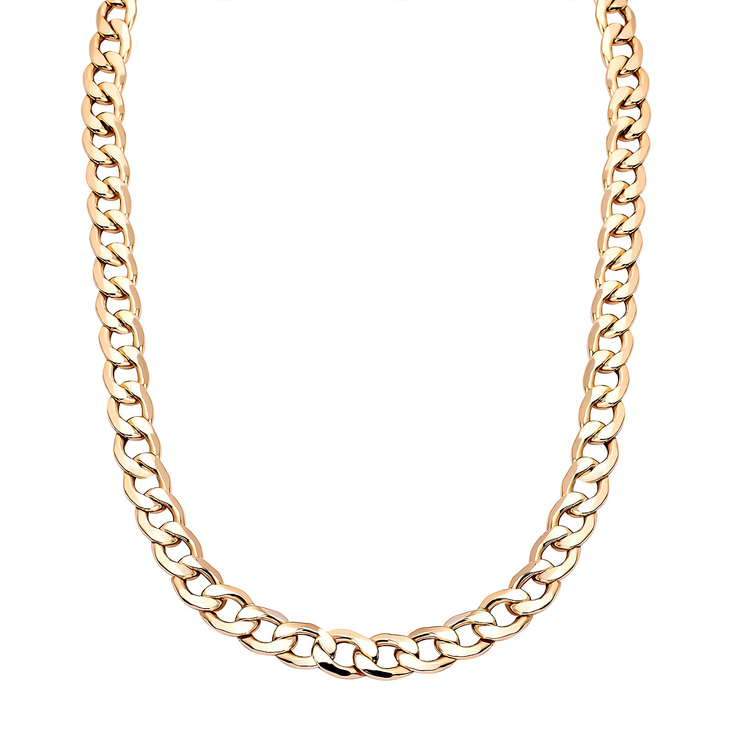 9K Yellow Gold Flat Curb Necklace (Size - 22) with Lobster Clasp, Gold Wt. 20.32 Gms 8943996 3