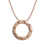 RACHEL GALLEY African Ruby Pendant with Chain (Size 30) Rose Gold Overlay Sterling Silver, Silver Wt 11.53 Gms