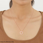 RACHEL GALLEY African Ruby Pendant with Chain (Size 30) Rose Gold Overlay Sterling Silver, Silver Wt 11.53 Gms