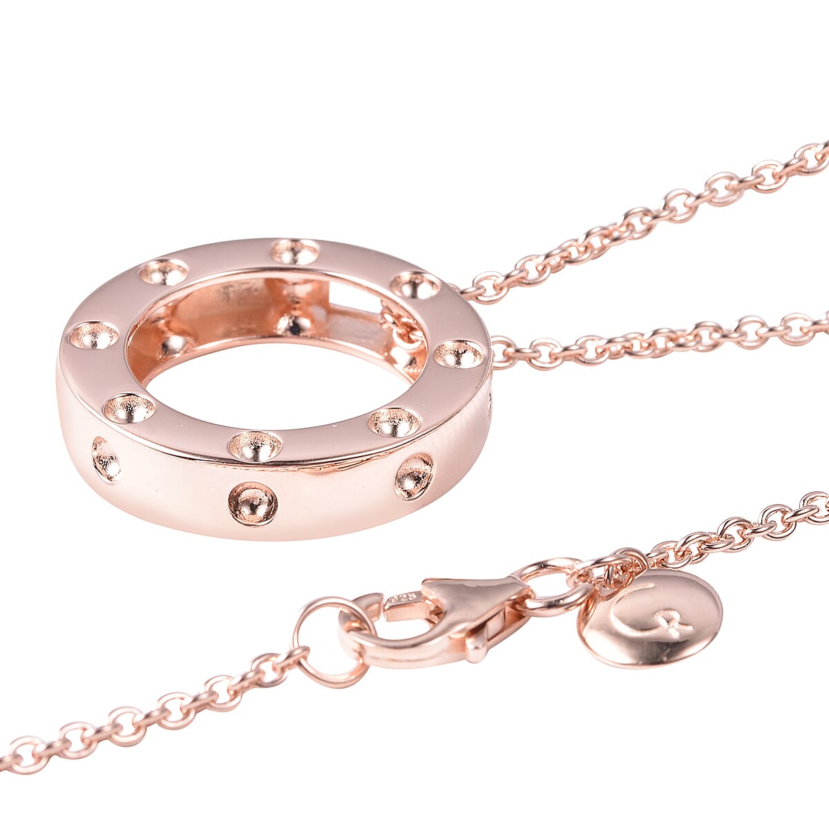 RACHEL GALLEY African Ruby Pendant with Chain (Size 30) Rose Gold Overlay Sterling Silver, Silver Wt 11.53 Gms 3873624 3