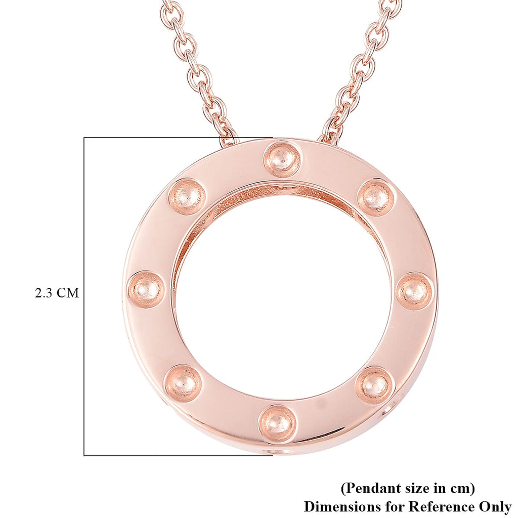 RACHEL GALLEY African Ruby Pendant with Chain (Size 30) Rose Gold Overlay Sterling Silver, Silver Wt 11.53 Gms