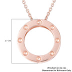 RACHEL GALLEY African Ruby Pendant with Chain (Size 30) Rose Gold Overlay Sterling Silver, Silver Wt 11.53 Gms