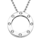 RACHEL GALLEY African Ruby Pendant with Chain (Size 30) in Rhodium Overlay Sterling Silver