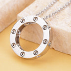 RACHEL GALLEY African Ruby Pendant with Chain (Size 30) in Rhodium Overlay Sterling Silver