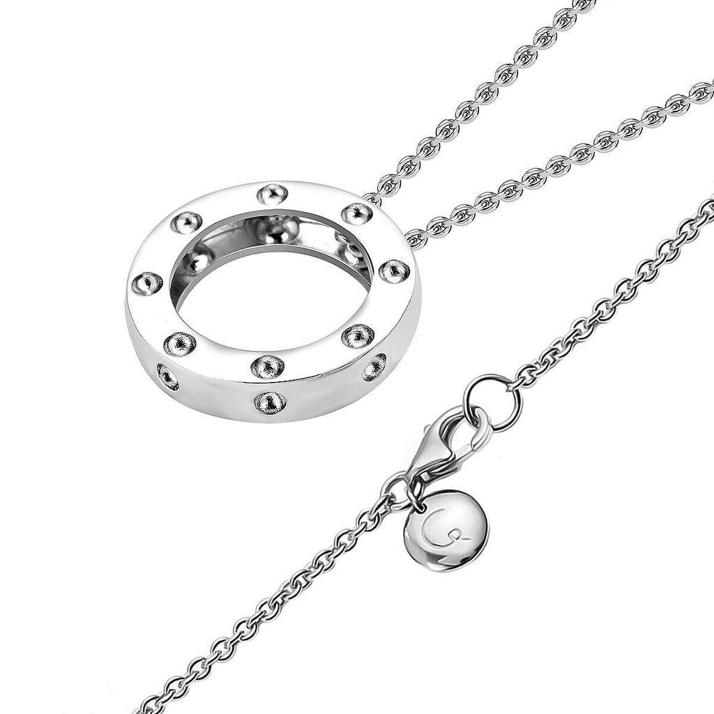 RACHEL GALLEY African Ruby Pendant with Chain (Size 30) in Rhodium Overlay Sterling Silver