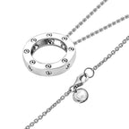 RACHEL GALLEY African Ruby Pendant with Chain (Size 30) in Rhodium Overlay Sterling Silver