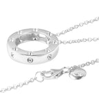 RACHEL GALLEY African Ruby Pendant with Chain (Size 30) in Rhodium Overlay Sterling Silver