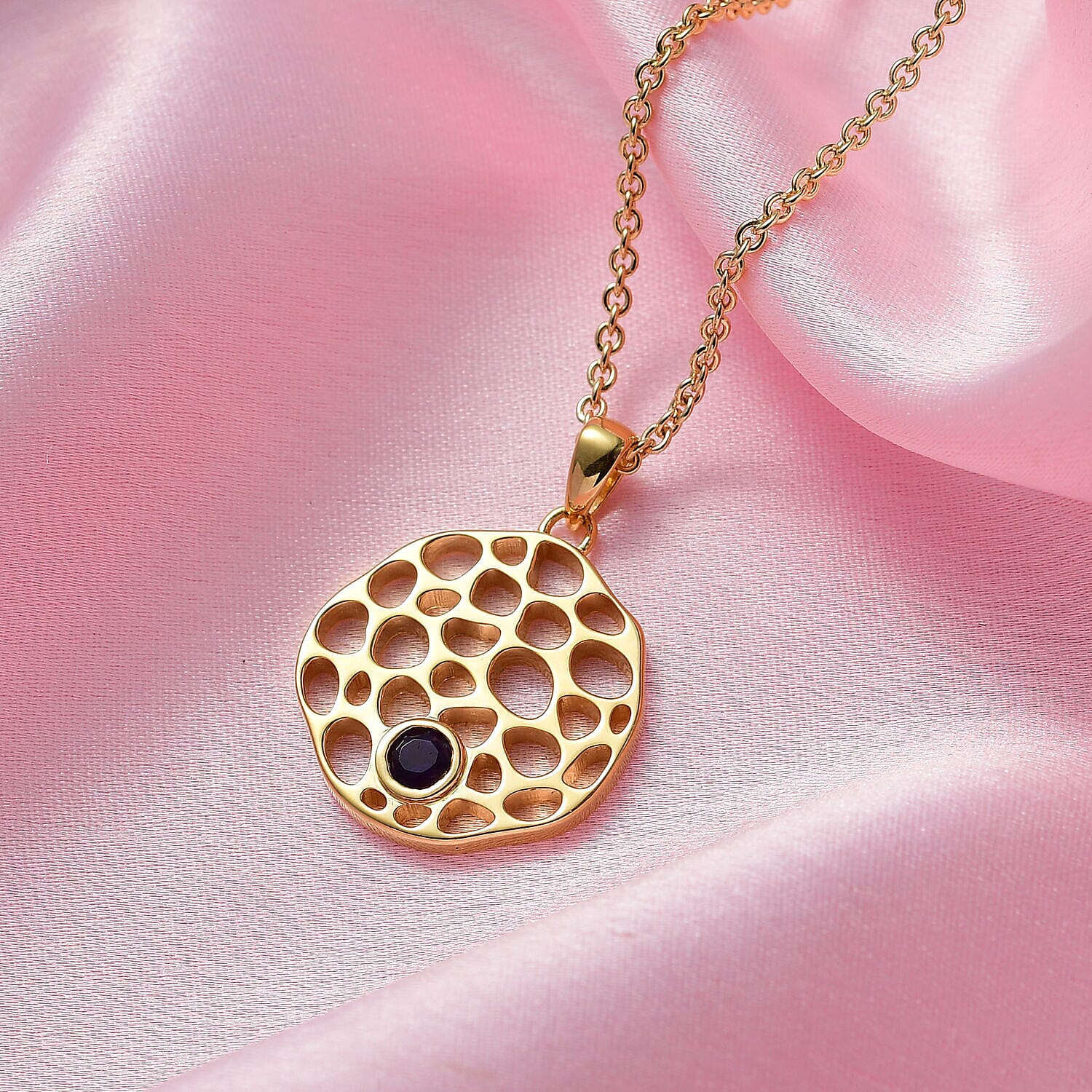 RACHEL GALLEY - Amethyst Pendant with Chain (Size - 18/22/24 Inch) in Vermeil Yellow Gold Overlay Sterling Silver Wt. 9.80 Gms 4120951 3